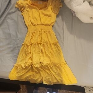 Sunny Yellow Dress with Ruffles